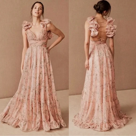 Mac Duggal | Dresses | Macduggal Ruffle Tiered Floral Cutout